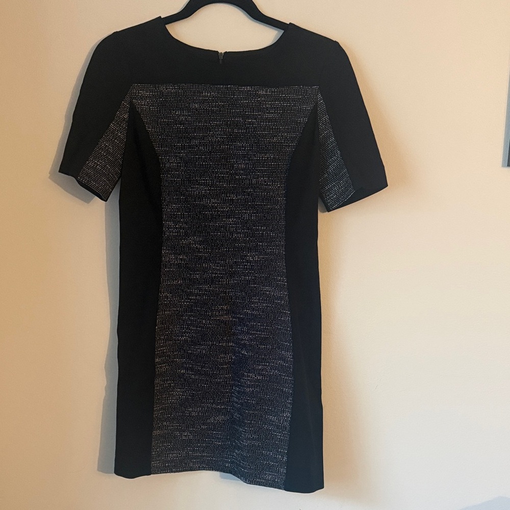 Babaton Elegant Black and Gray Mini Dress